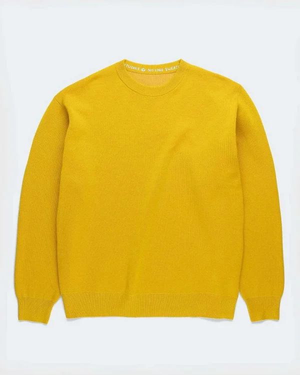 Strik>Acne Studios Merinould Sweater Med Rund Hals, Gul