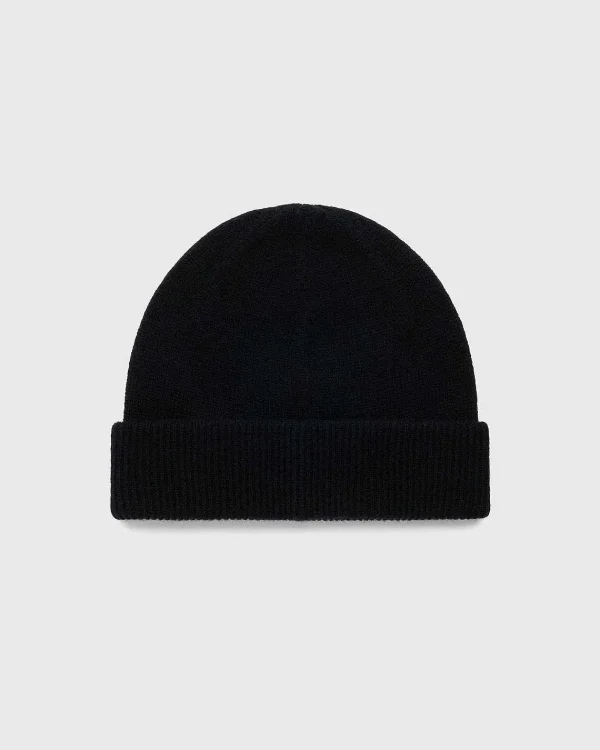 Vinter Tilbehør>Acne Studios Micro Face Patch Beanie Sort