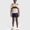 T-Shirts>Dries van Noten Mindo Strik Polo Beige/Striber