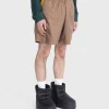 Shorts>Highsnobiety Mix Panel Nylon Shorts Brun/Morkegron