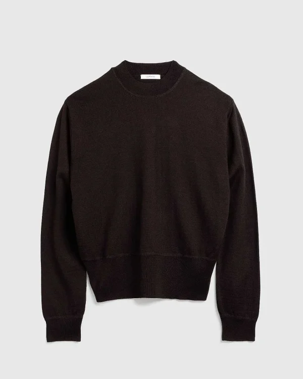 Strik>Lemaire Mock Neck Jumper Pecan Brown