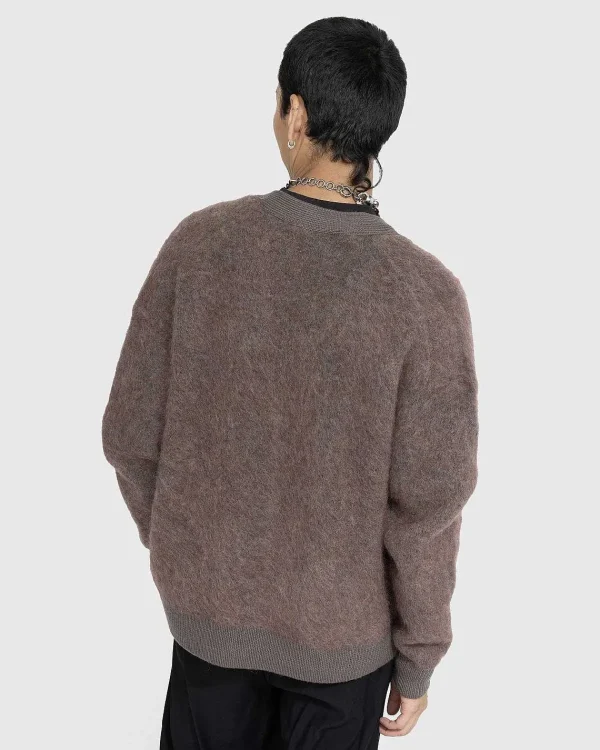 Strik>Acne Studios Mohair Cardigan Brun