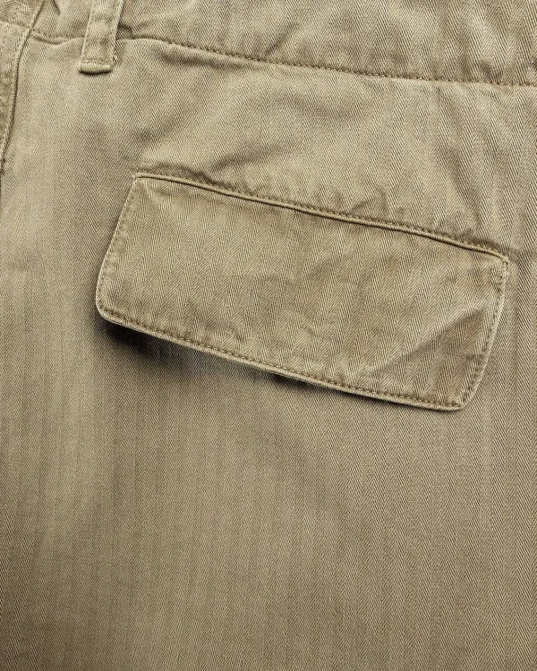 Shorts>Our Legacy Mount Shorts Uniform Olive Herringbone