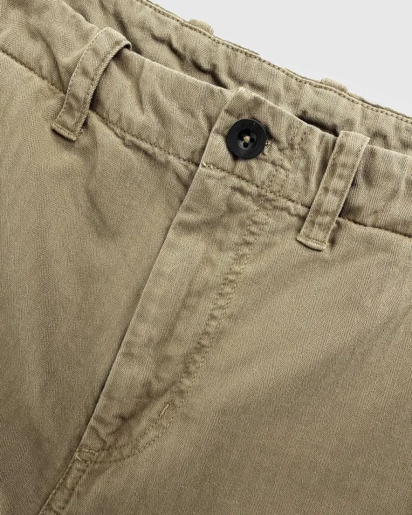 Shorts>Our Legacy Mount Shorts Uniform Olive Herringbone