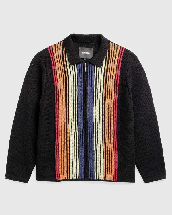 T-Shirts>Fucking Awesome Multi Stripe Zip Polo Sort/Stribet