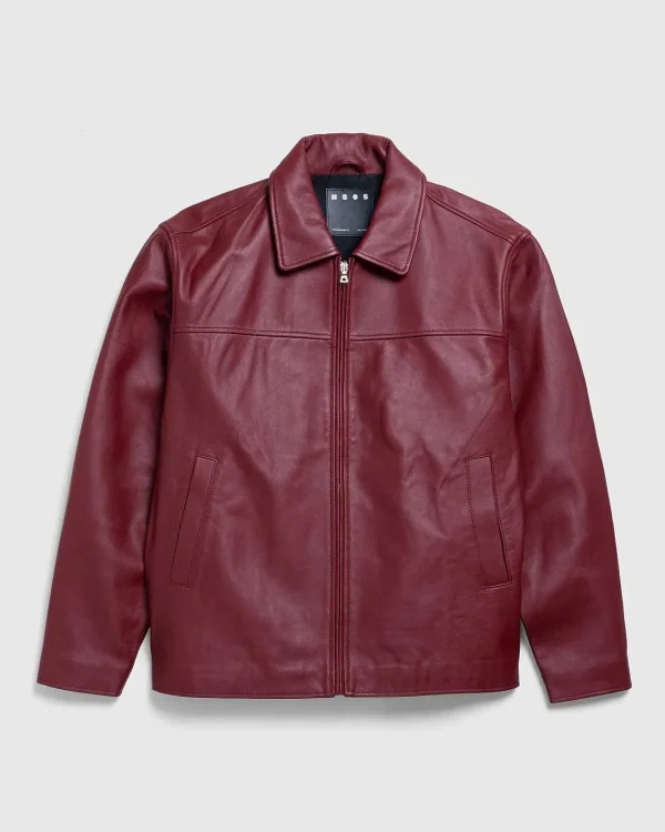 Overtøj>Highsnobiety HS05 Napa Laederjakke Burgundy