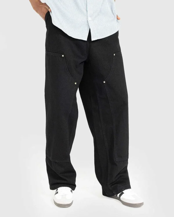 Bukser>Carhartt WIP Nash Double Knee Pant Sort