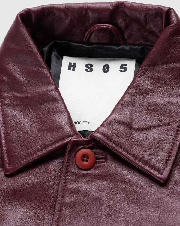 Overtøj>Highsnobiety Neu York Laederjakke Burgundy