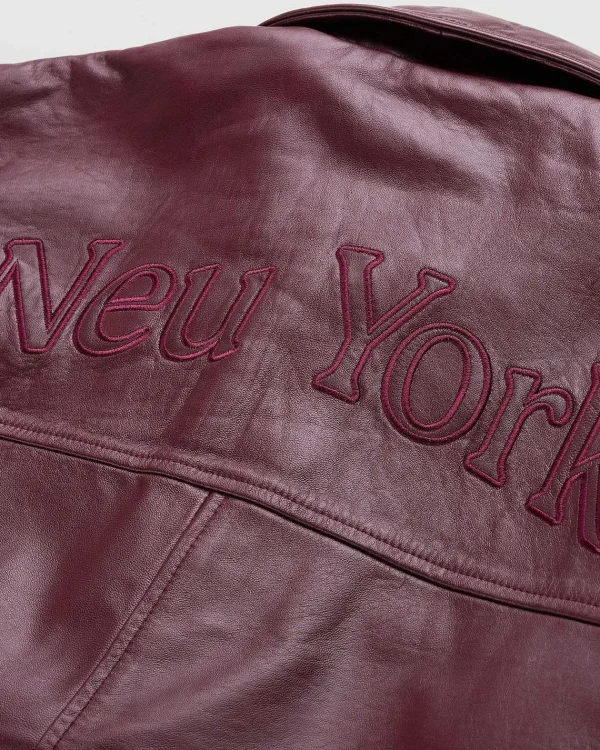 Overtøj>Highsnobiety Neu York Laederjakke Burgundy