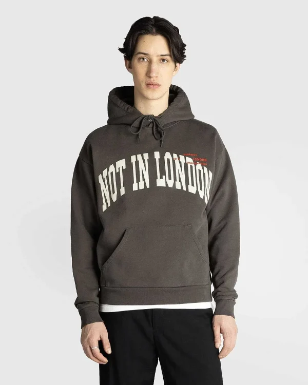 Sveder>Highsnobiety Not In London Fleece-Haettetroje Morkegra