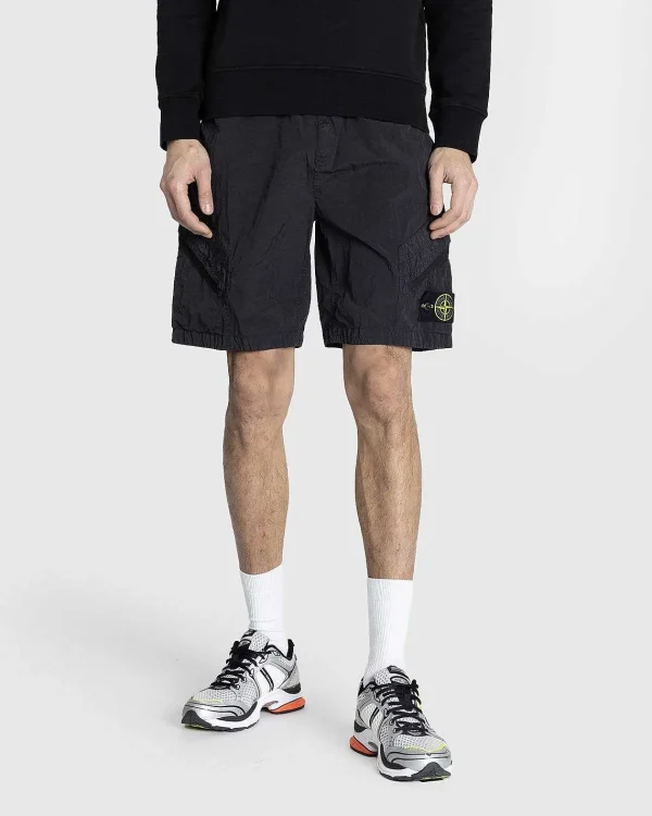 Shorts>Stone Island Nylon Bermuda Shorts Charcoal