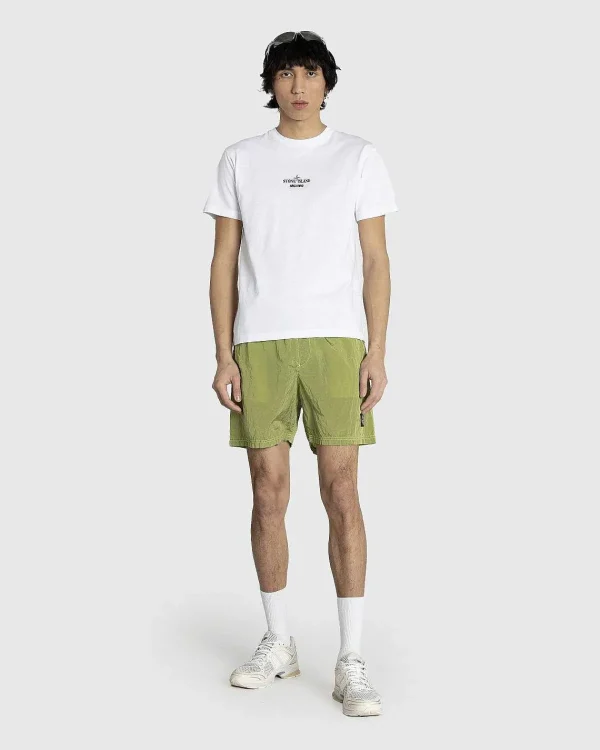 Shorts>Stone Island Nylon Metal Badeshorts Citron