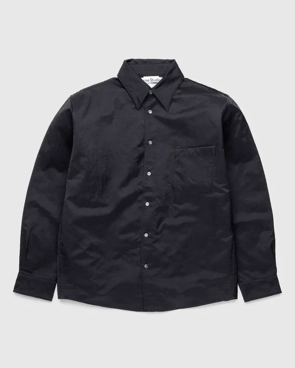 Skjorter>Acne Studios Nylon Overshirt Sort