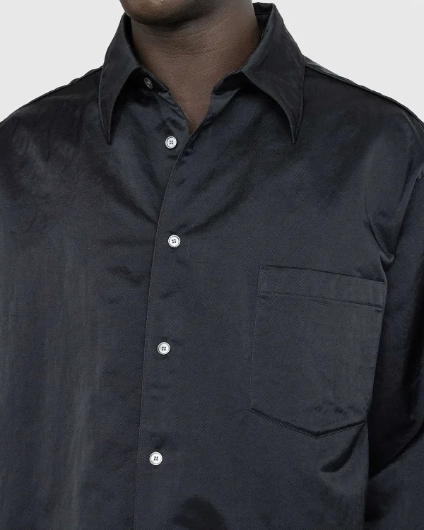 Skjorter>Acne Studios Nylon Overshirt Sort