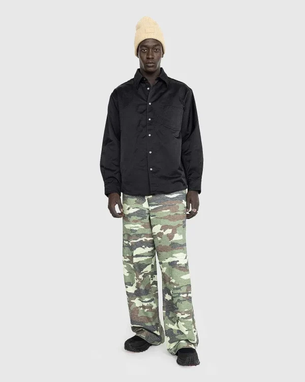 Skjorter>Acne Studios Nylon Overshirt Sort