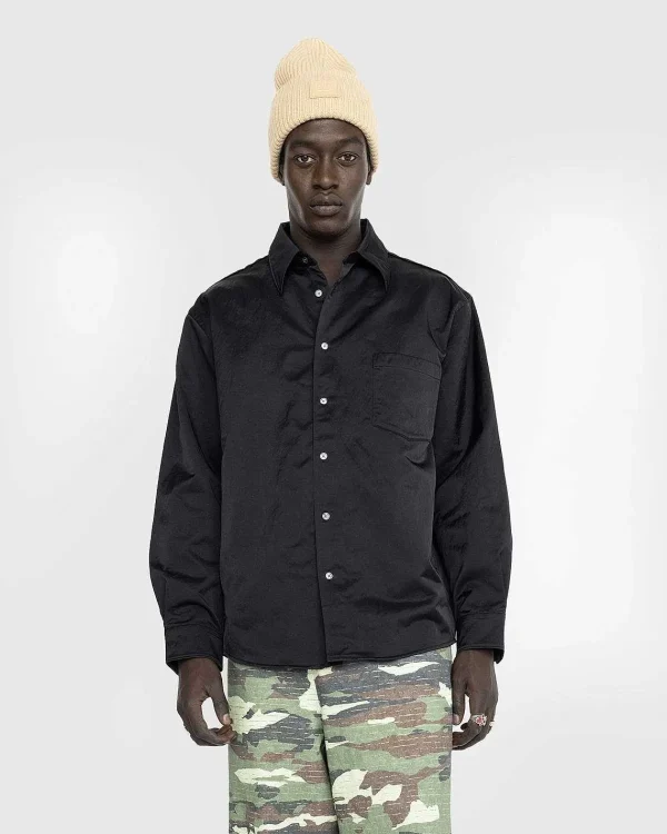 Skjorter>Acne Studios Nylon Overshirt Sort