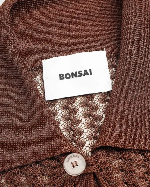 Strik>Bonsai Oversize Strik Polo Glaseret Ingefaer