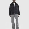 Overtøj>Acne Studios Oversized Denimjakke Sort