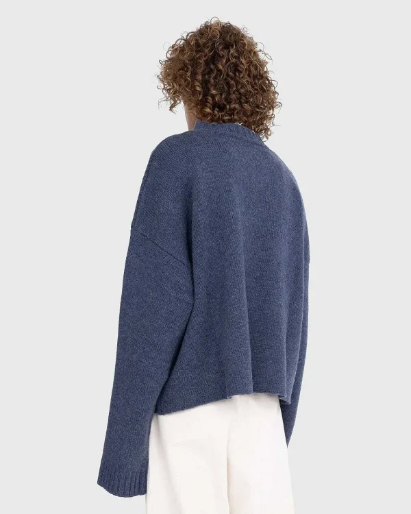 Strik>Martine Rose Oversized V-Hals Troje Indigo