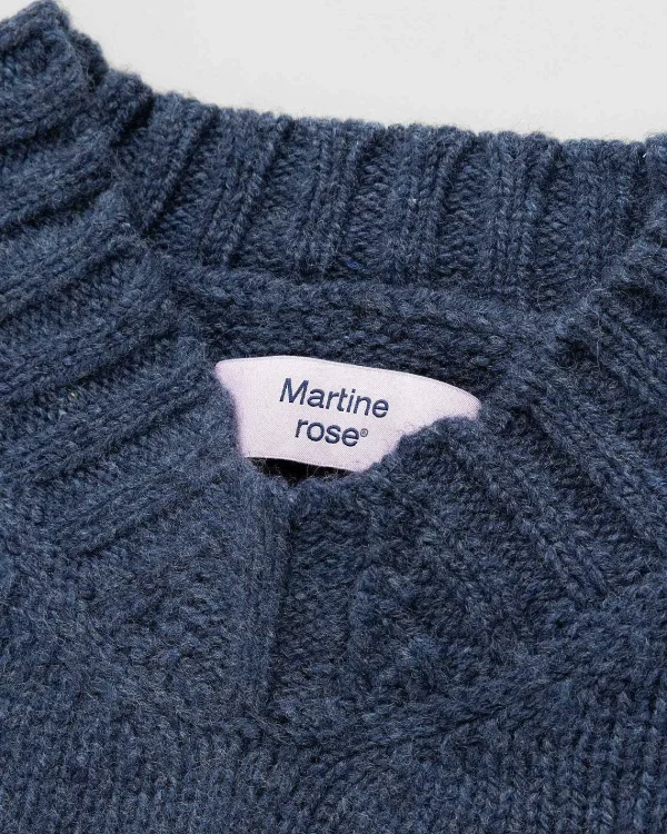 Strik>Martine Rose Oversized V-Hals Troje Indigo