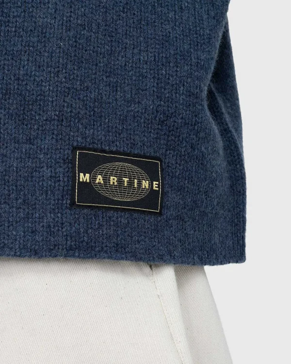 Strik>Martine Rose Oversized V-Hals Troje Indigo