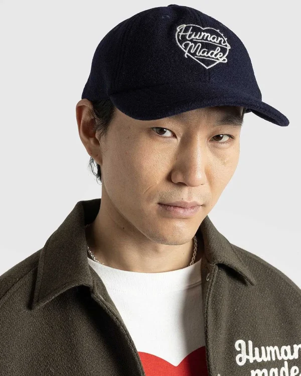 Hatte>Human Made 6-Panel Uldkasket Navy