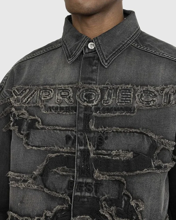 Skjorter>Y/Project Paris' Best Patch Denim Shirt Sort