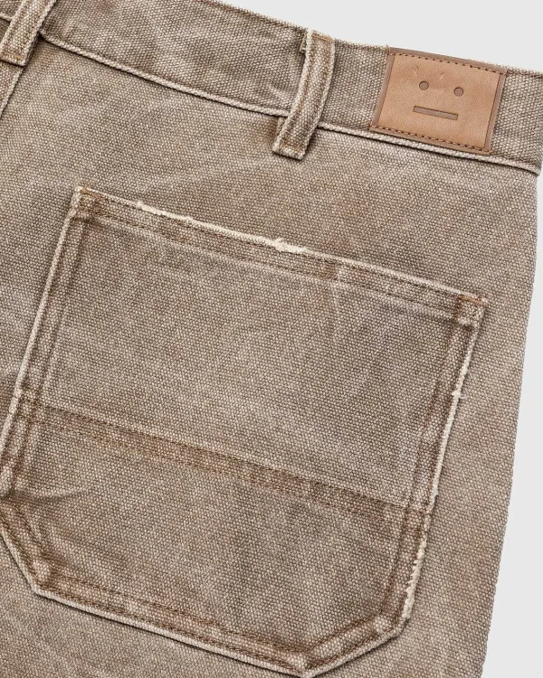 Bukser>Acne Studios Patch Canvas Bukser Toffee Brown