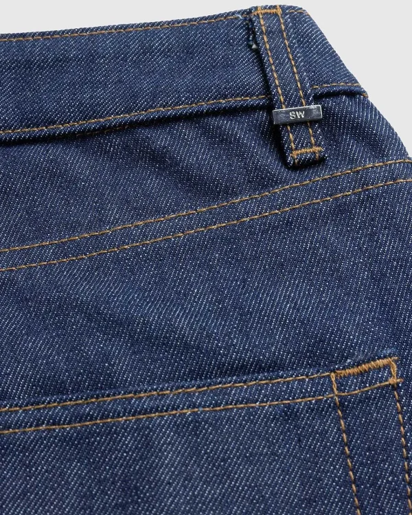 Bukser>Saintwoods Patch Raw Denim Indigo