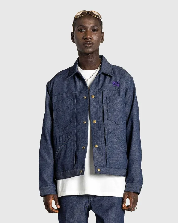 Overtøj>Needles Penny Jean Jacket Poly Twill Navy