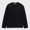 T-Shirts>Highsnobiety HS05 Pigmentfarvet Boxy Langaermet Jersey Sort