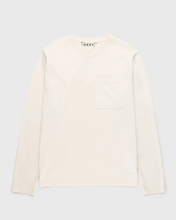 T-Shirts>Highsnobiety HS05 Pigmentfarvet Boxy Langaermet Jersey Natural