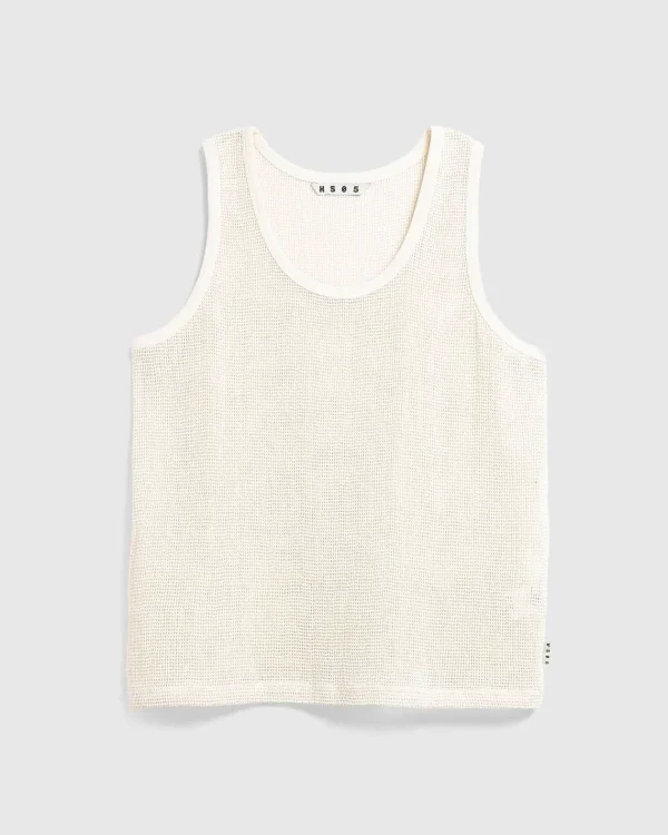 T-Shirts>Highsnobiety HS05 Pigmentfarvet Mesh Tank Top Natural