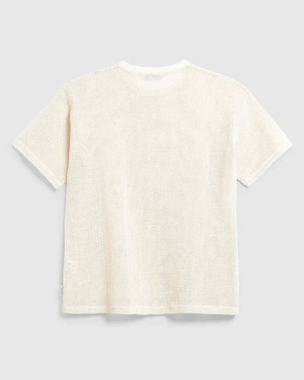 T-Shirts>Highsnobiety HS05 Pigmentfarvet Mesh T-Shirt Natural