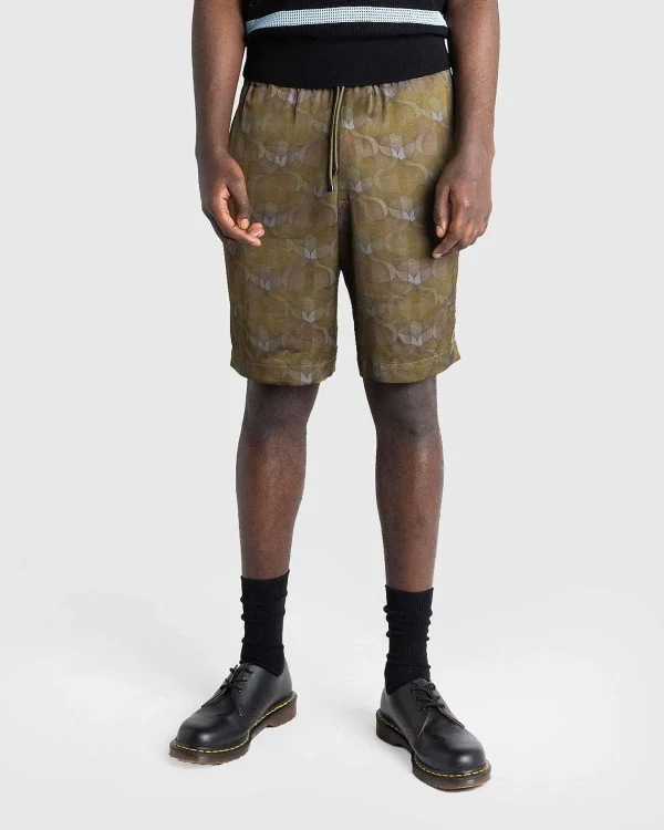 Shorts>Dries van Noten Piperi Shorts Khaki/Ombre