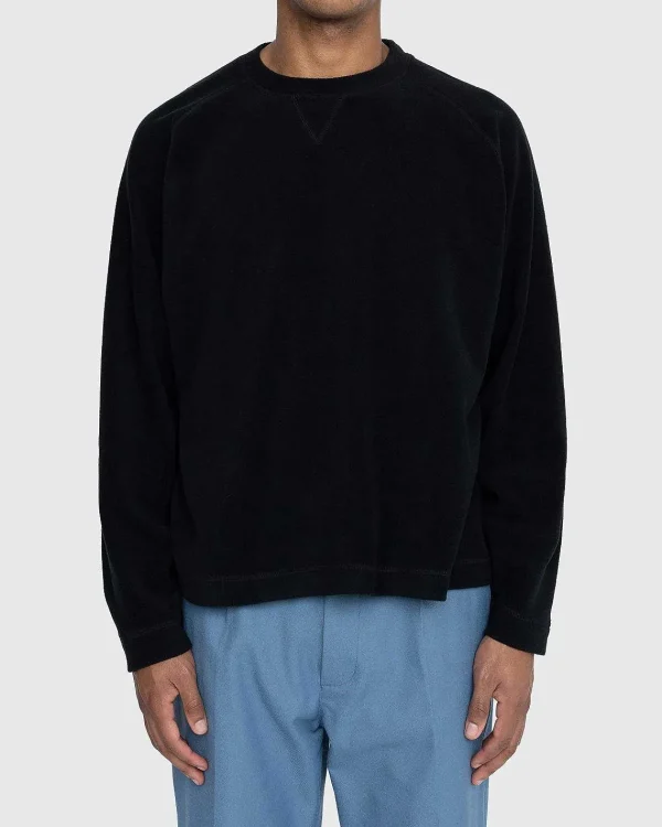 Sveder>Highsnobiety Polar Fleece Raglan Sweater Sort