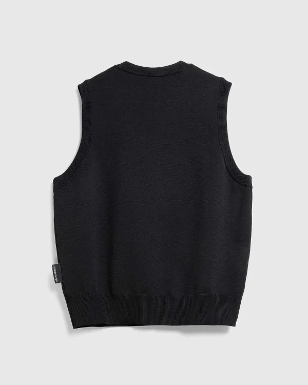 Strik>Highsnobiety HS05 Poly Strik Sweater Vest Sort