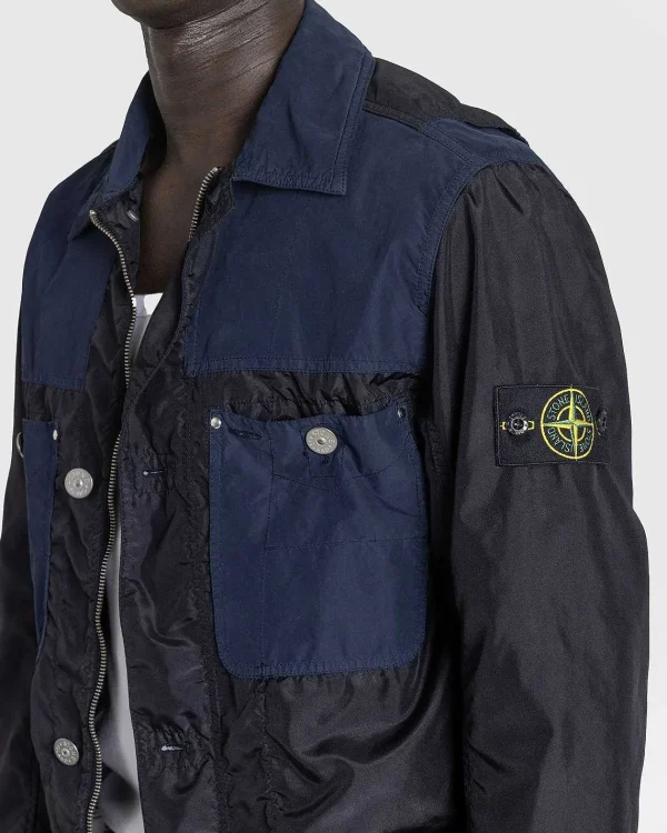 Overtøj>Stone Island Polyester Tela Let Jakke Marinebla