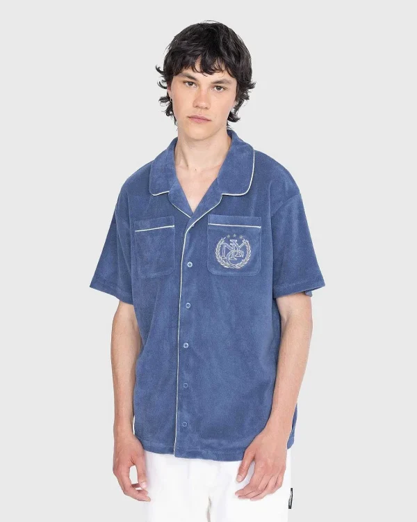 Skjorter>Puma Rhuigi Kortaermet Button-Down Skjorte Inky Blue