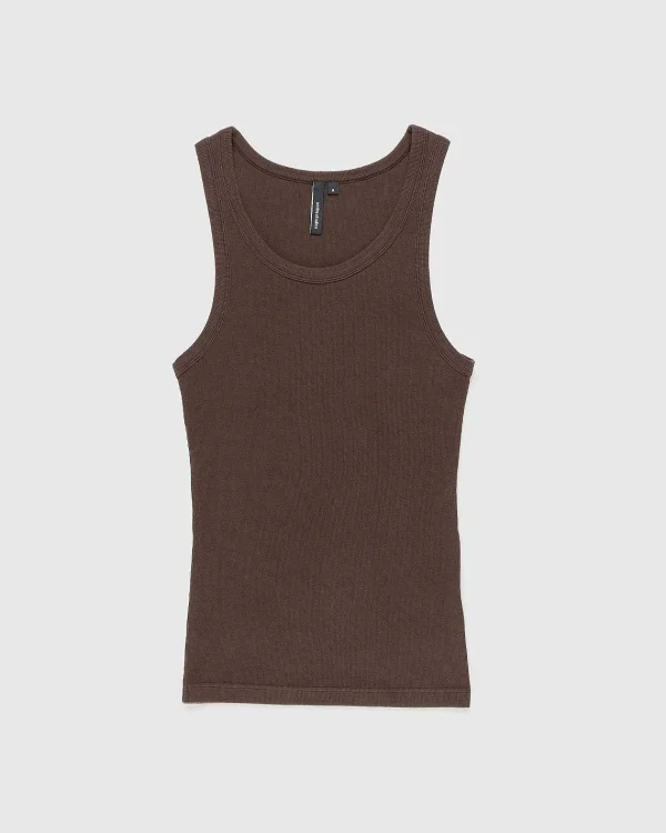 T-Shirts>Entire Studios Rib Tank Brunette