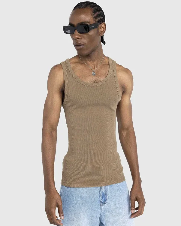 T-Shirts>Entire Studios Rib Tank Cork