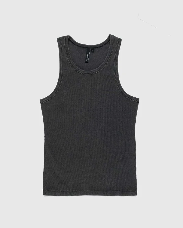 T-Shirts>Entire Studios Rib Tank Washed Black