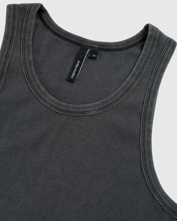 T-Shirts>Entire Studios Rib Tank Washed Black