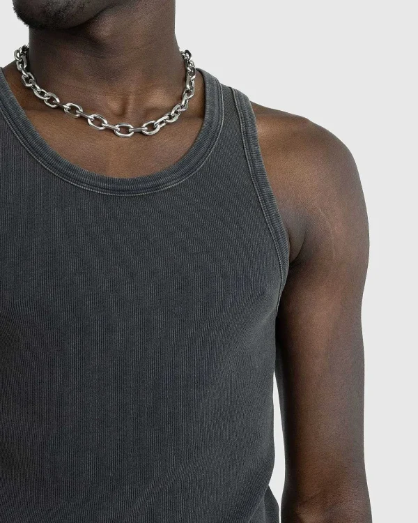 T-Shirts>Entire Studios Rib Tank Washed Black