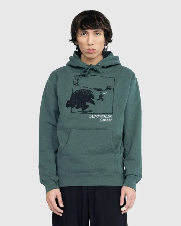 Sveder>Saintwoods Run 4 Yer Life Hoodie Alpine Green