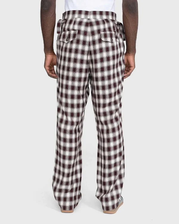 Bukser>Bode Shadow Plaid Side-Tie Bukser Brun