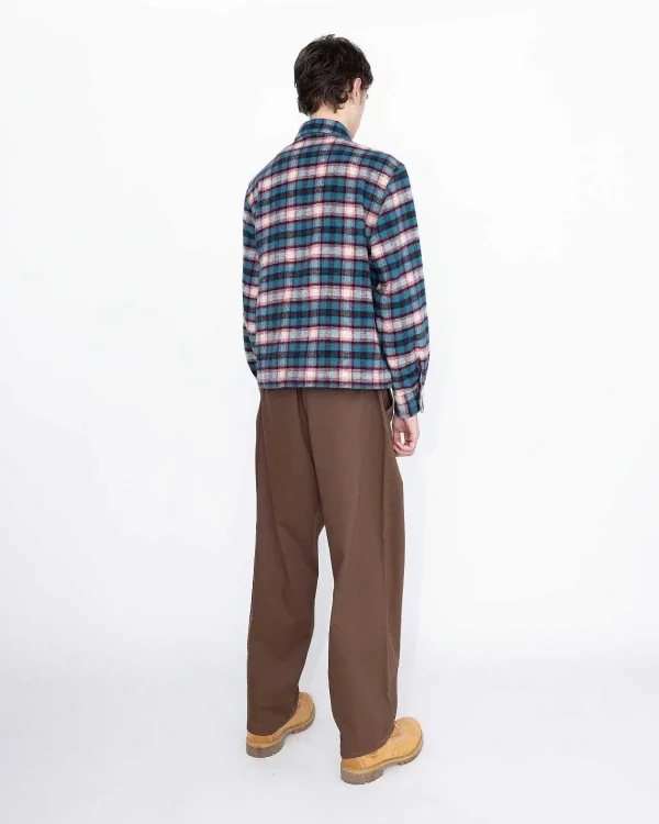 Skjorter>Highsnobiety HS05 Shaggy Plaid Skjorte Rod/Bla