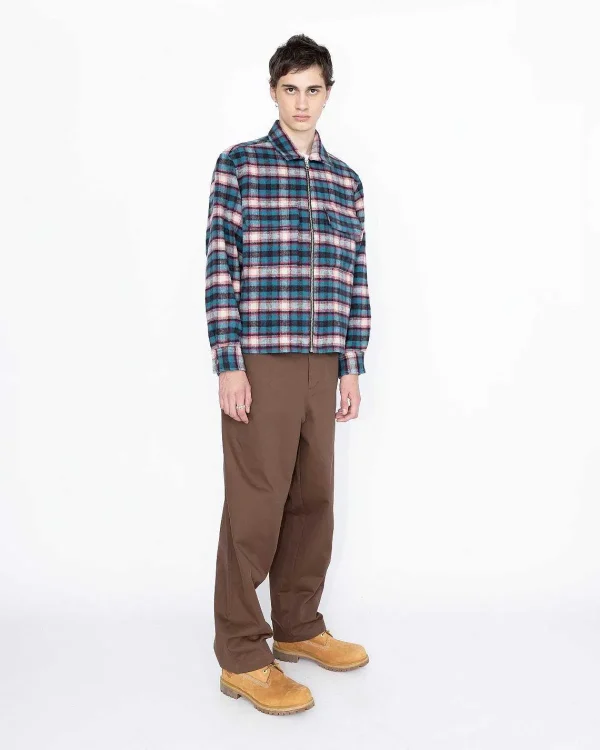 Skjorter>Highsnobiety HS05 Shaggy Plaid Skjorte Rod/Bla