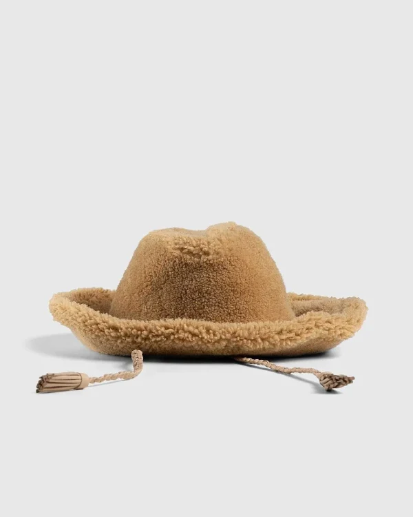 Hatte>Bally Shearling Hat Brun