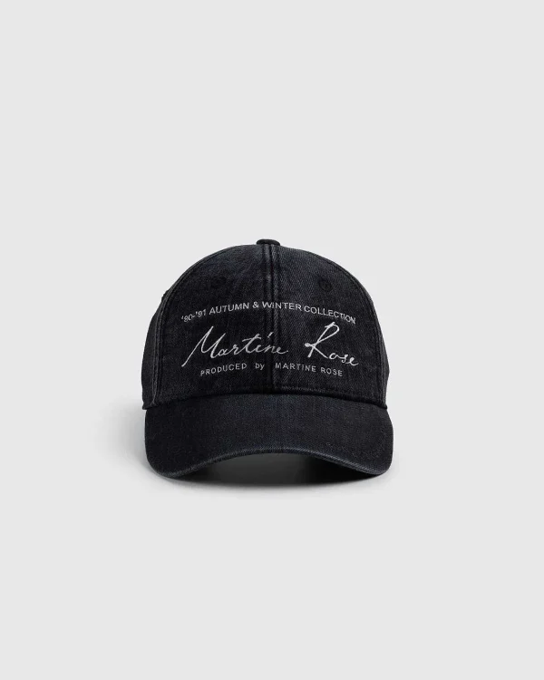 Hatte>Martine Rose Signature Cap Washed Black